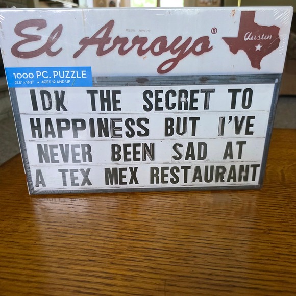 El Arroyo Other - El Arroyo Austin Texas Tex Mex Marquee Sign 1000 Piece Jigsaw Puzzle New